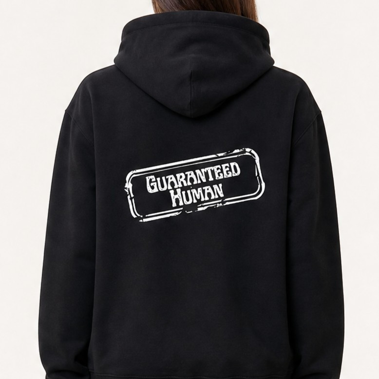 Guaranteed Human™ Stamp - Women Crest + Back Hoodie