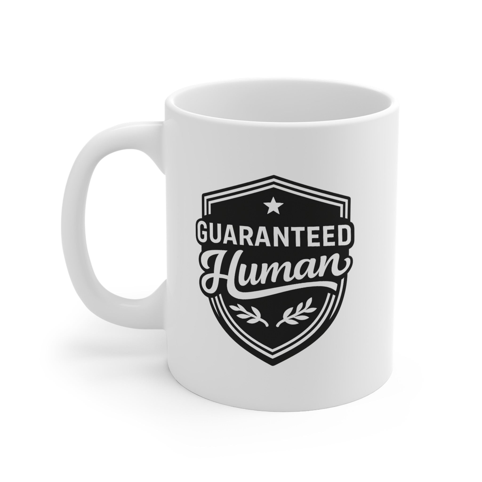 Guaranteed Human Emblem Mug