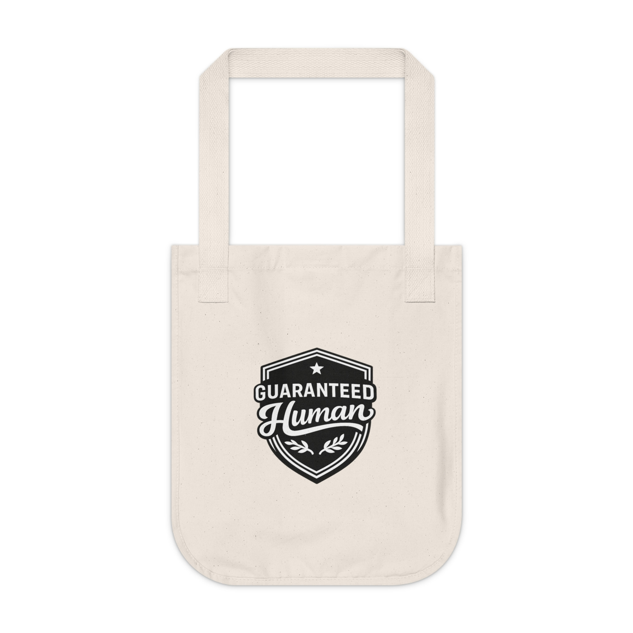 Guaranteed Human Emblem Tote Bag