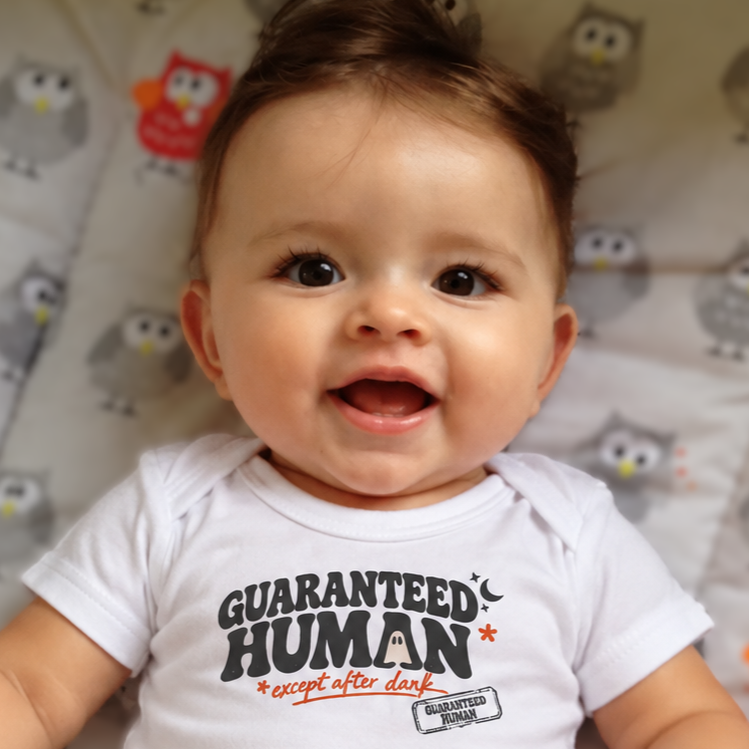 Guaranteed Human™ Halloween Baby Bodysuit — Limited Edition