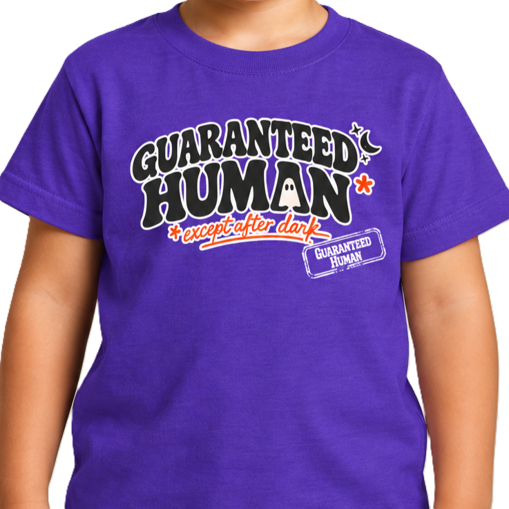 Guaranteed Human™ Halloween Kids T-Shirt — Limited Edition