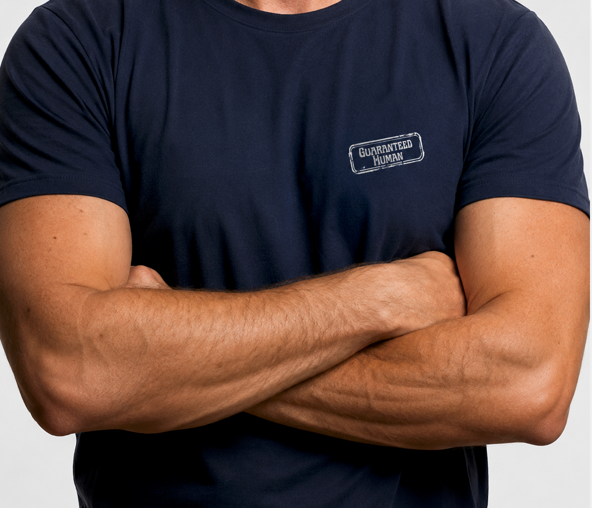 Guaranteed Human™ Stamp - Men Crest T-Shirt