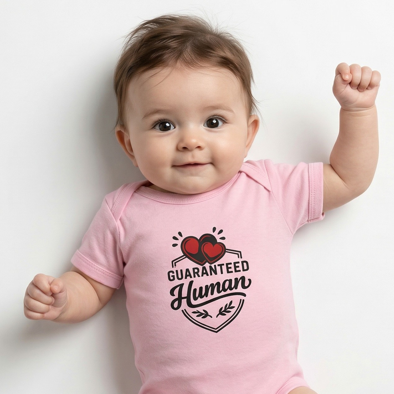 Guaranteed Human Love baby onesie bodysuit