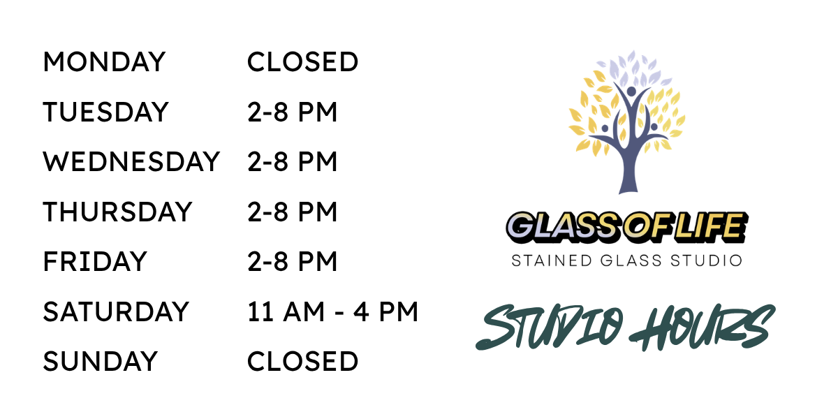 Stained glass class studio hours