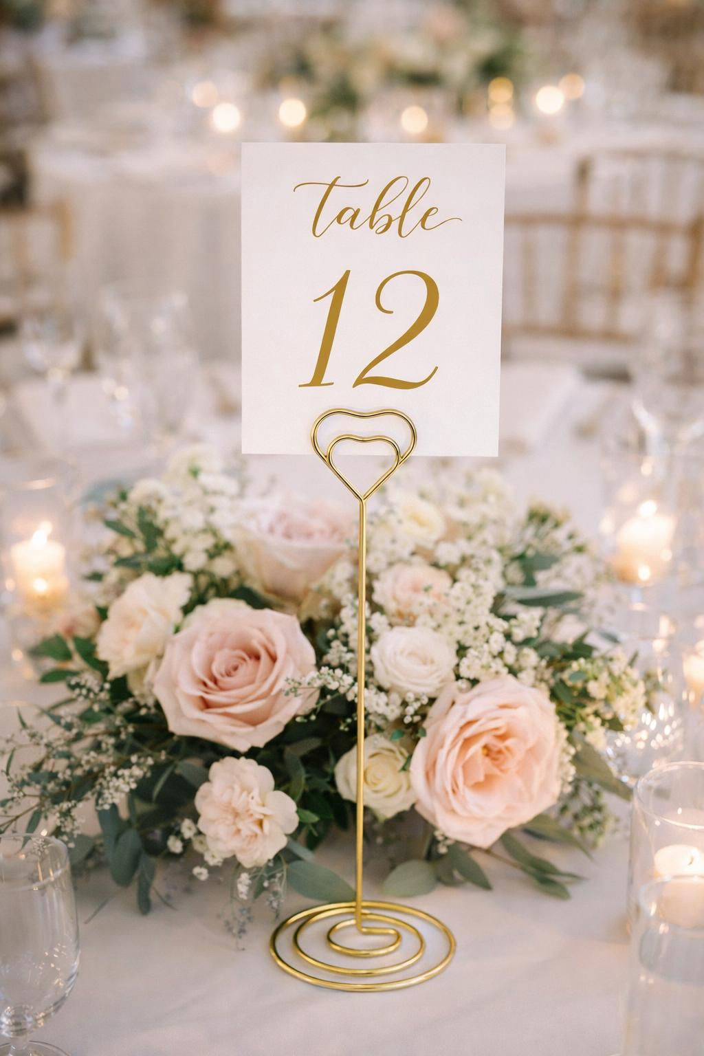 9" Heart Table Number Holders