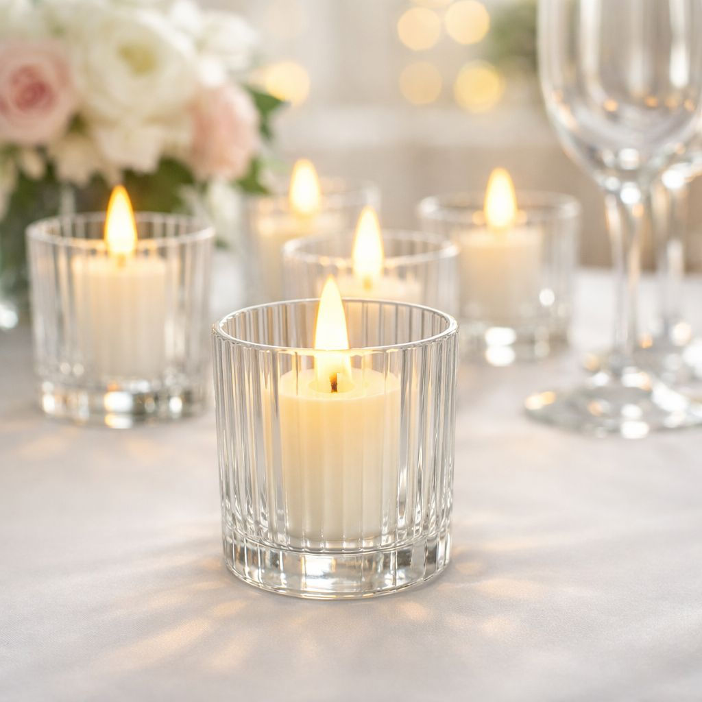 Tall Ivory Tea Light Battery Operated Candles