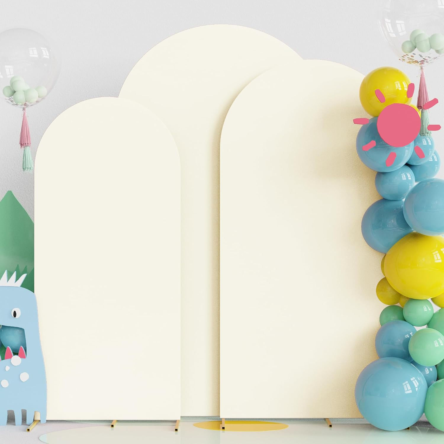 Ivory Covers for Gold Arch Backdrop Stand
