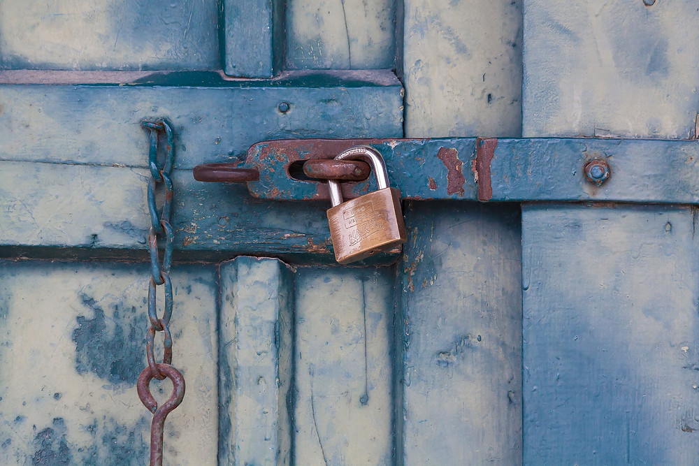 Lock on old door