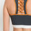 Thumbnail: Lattice Back Triple Color Racerback Sports Bra