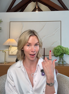 Miranda showing her Oura Ring