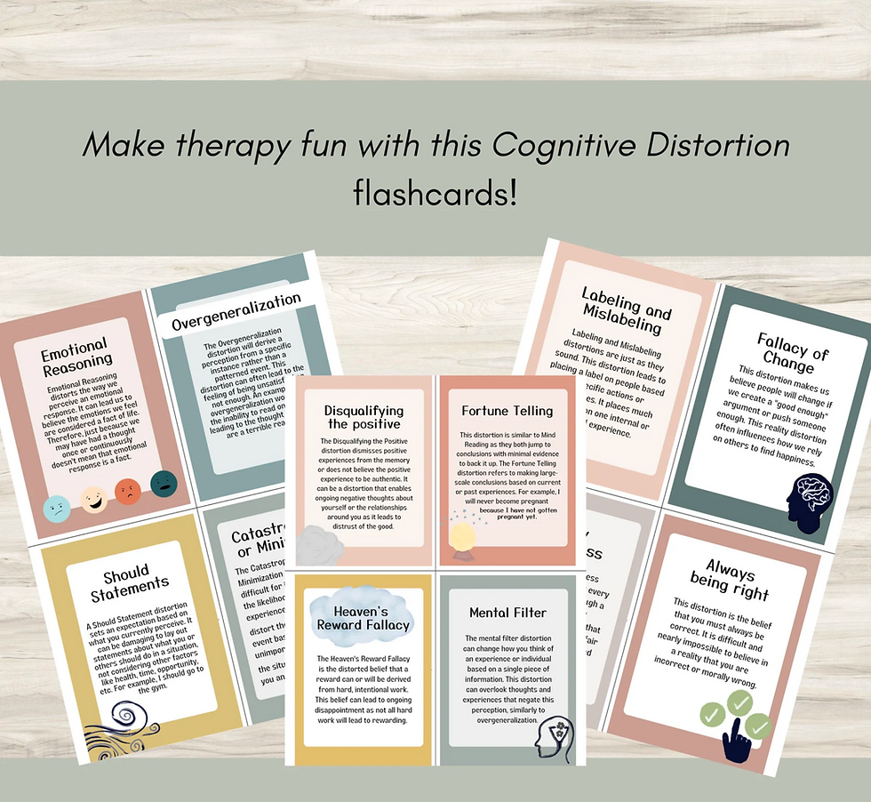 Thumbnail: Cognitive Distortion Flash Cards