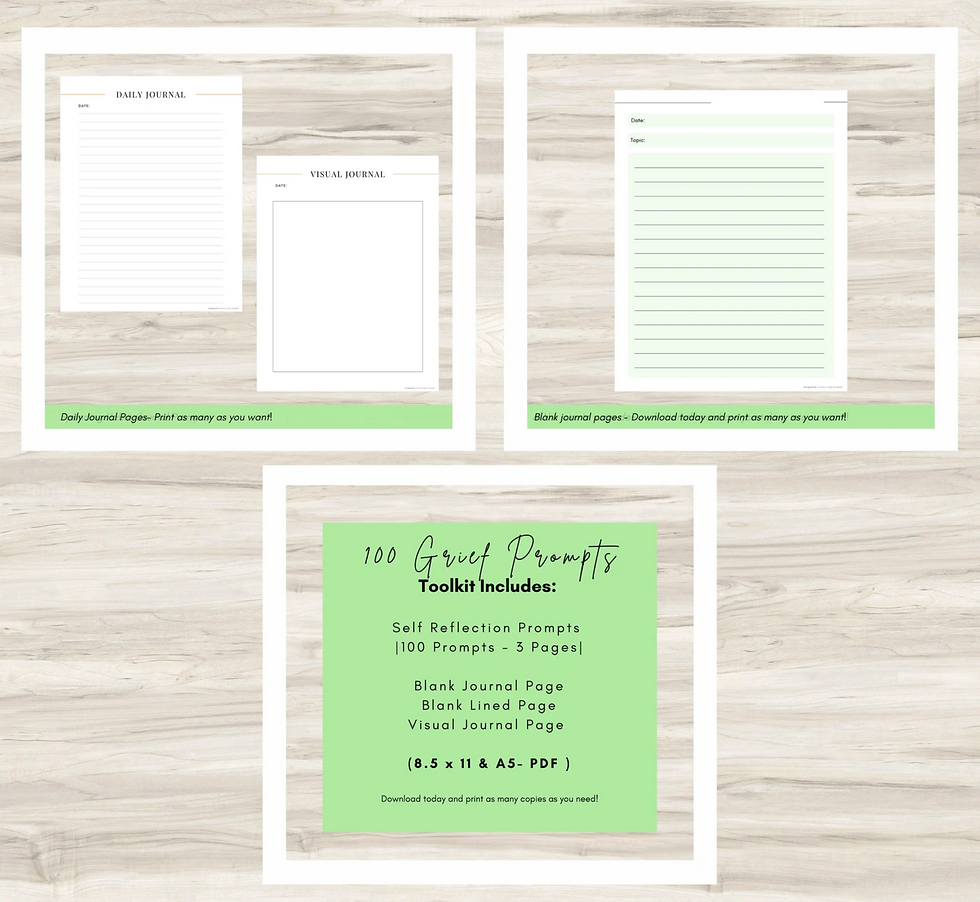 Thumbnail: Grief Journal and Prompts
