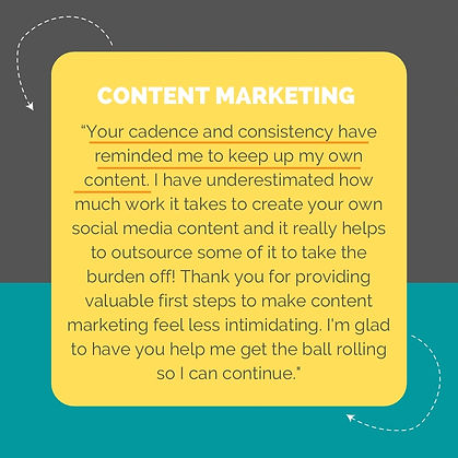 Client testimonial on Joyce Tsang Content Marketing