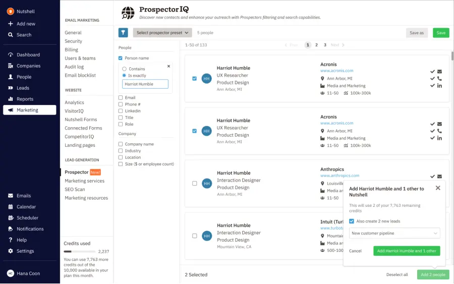 Joyce Tsang Content Marketing - Apps I Use Daily as a Solopreneur Slasher - Nutshell CRM
