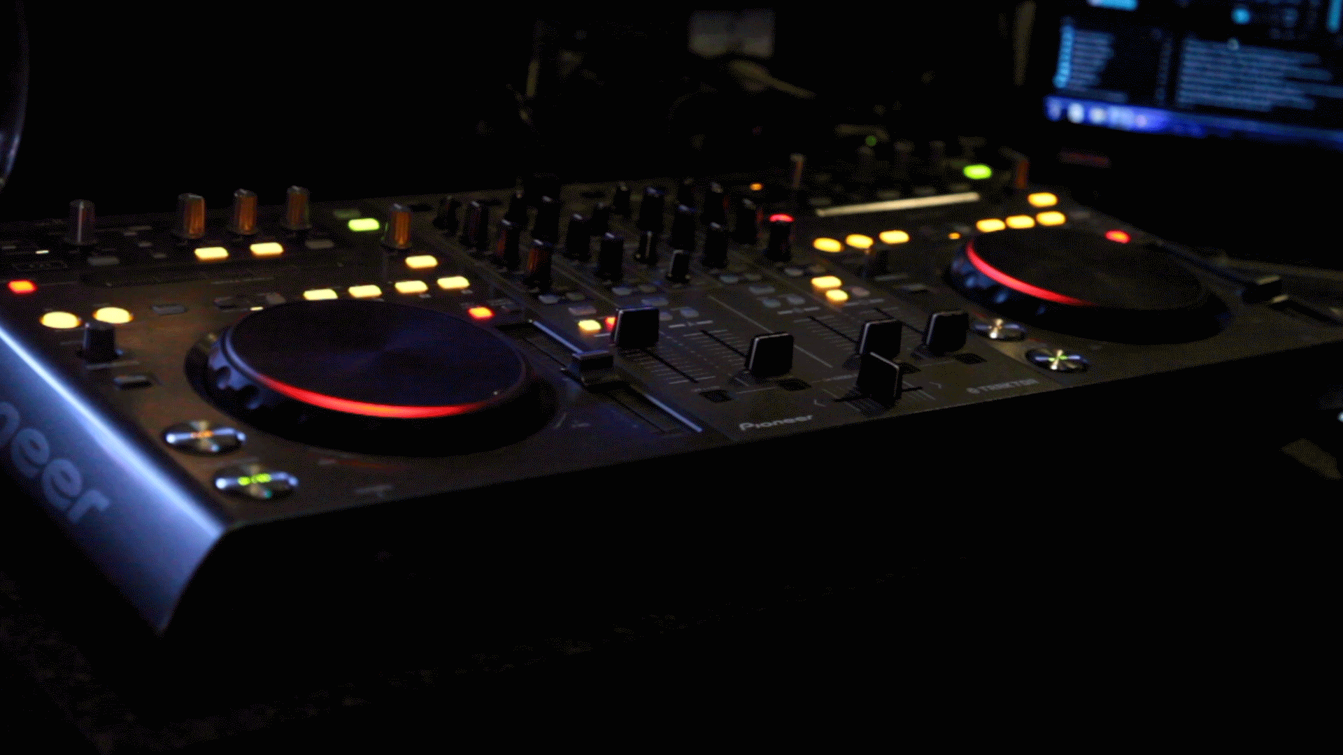 DJ Controller Spinning Records