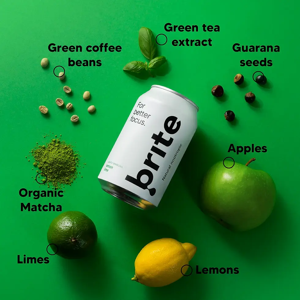Thumbnail: BRITE LEMON LIME NATURAL ENERGY+FOCUS SODA 330ML