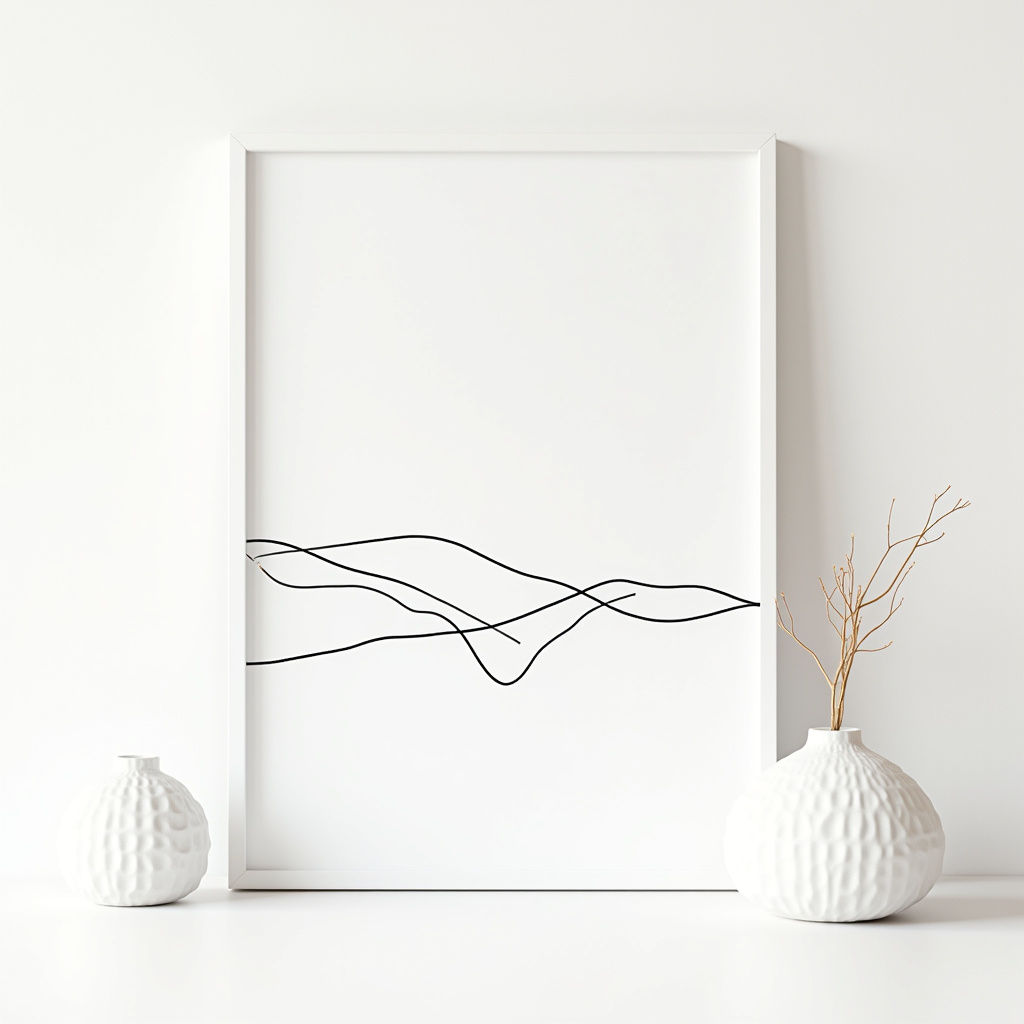 Abstract Line Art Print