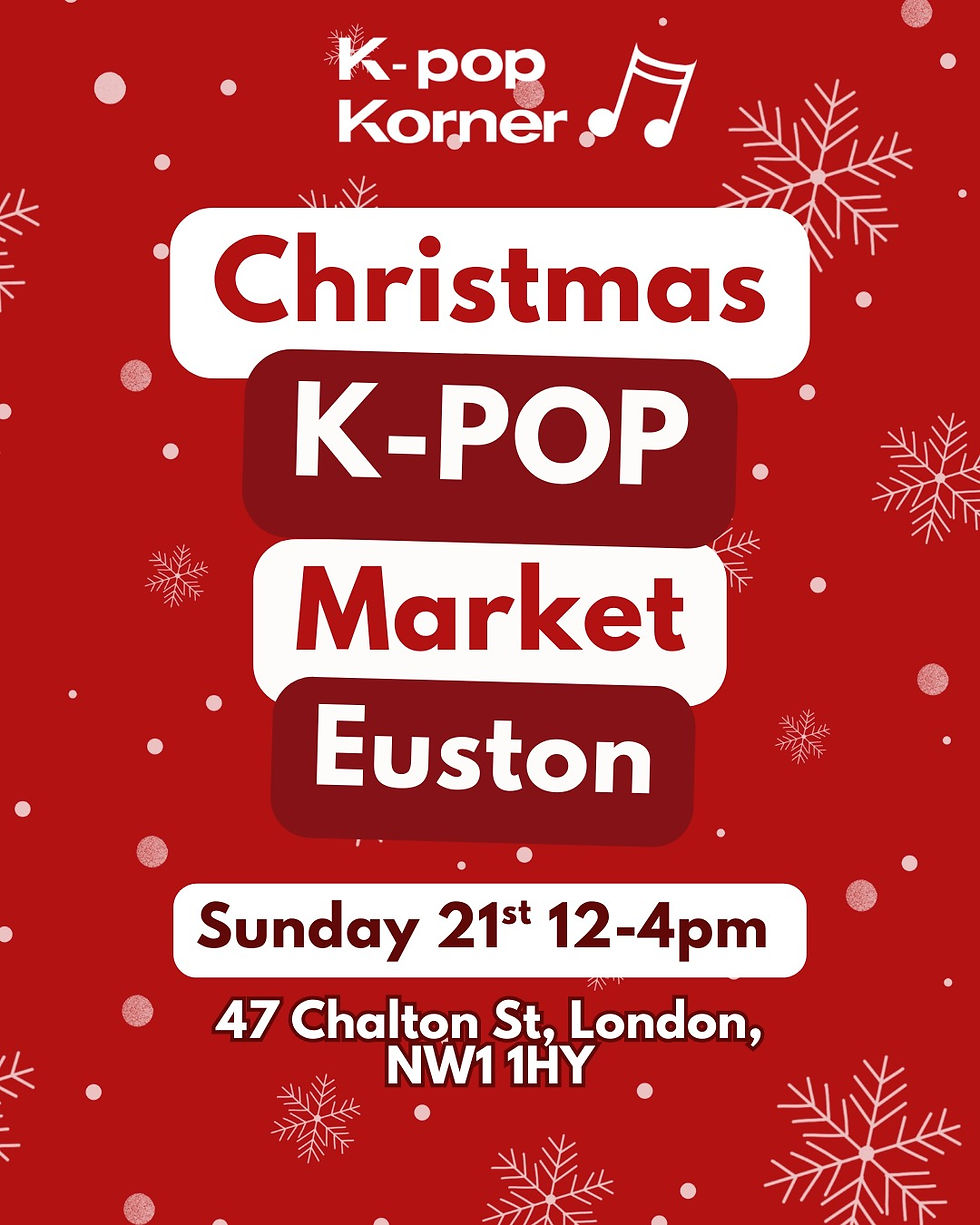 The Christmas K Pop Market is coming to Euston 🎄