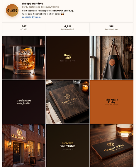 Copper & Rye Social Media Style