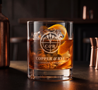 Cooper & Rye Etched Whiskey Glass