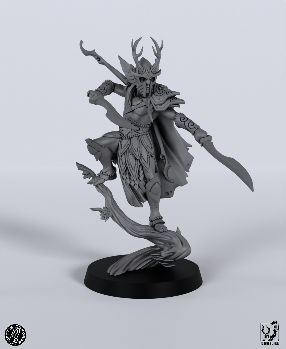 Chieftain - Sylvan Elves - Miniatura stampata 3D
