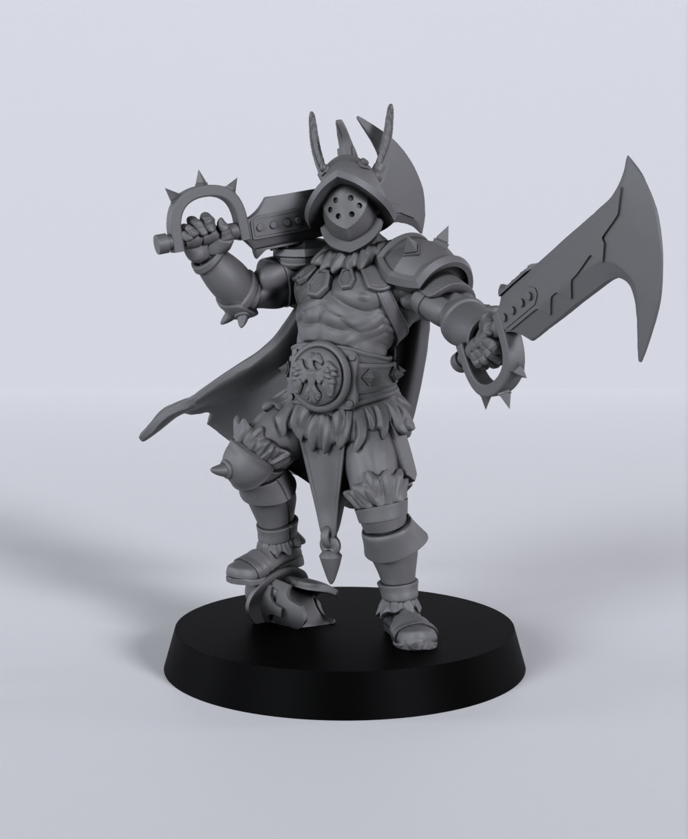 Buso-Mas the Massacrator - Pit-Fighters - Miniatura stampata 3D