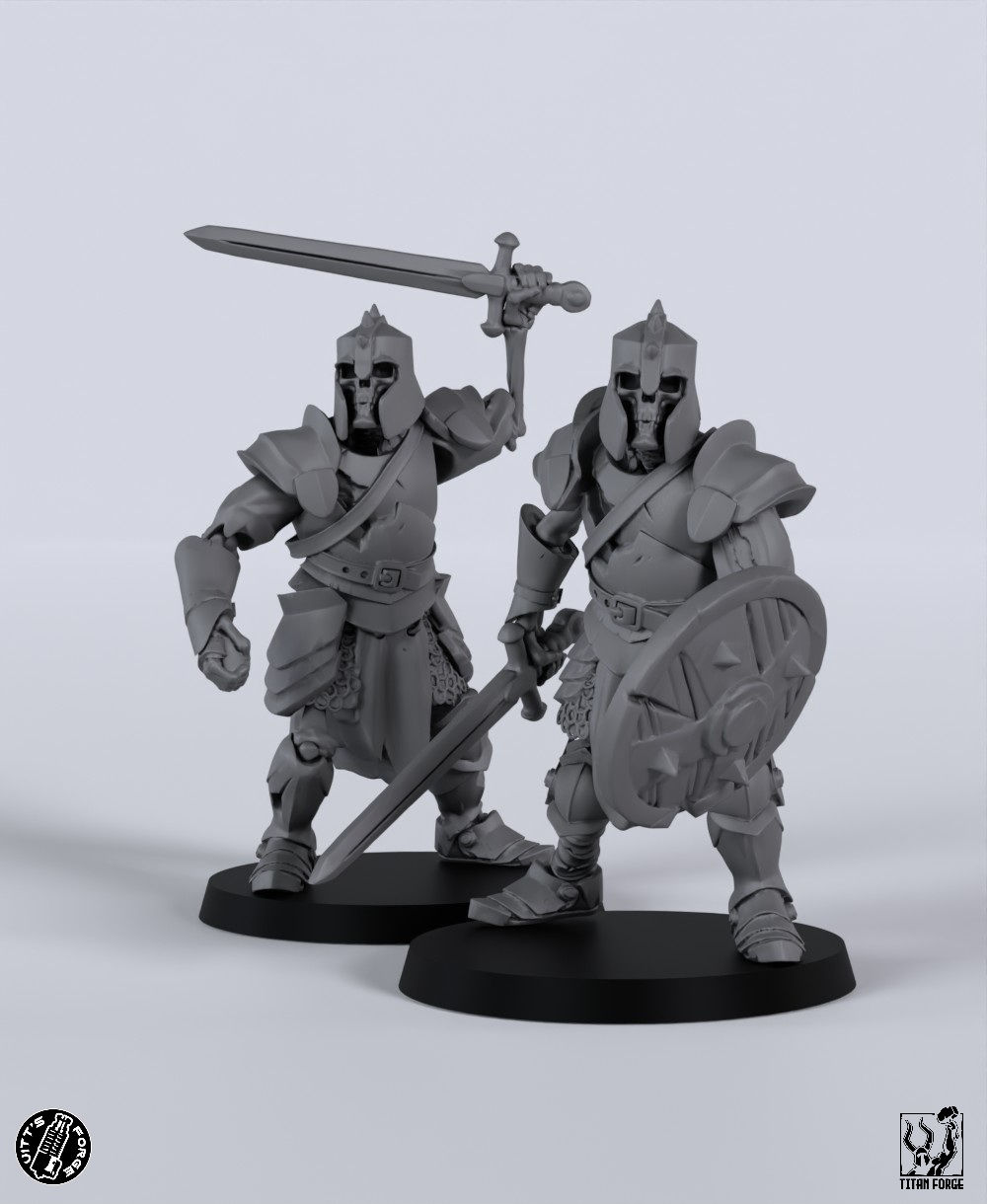 Skeleton Swordsmen - Gravehaunt Vampires - Miniatura stampata 3D