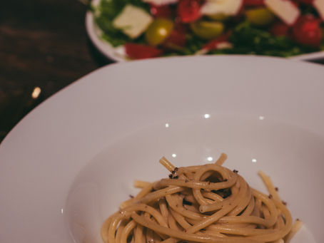 Spaghetti Cacio e pepe (vegi)