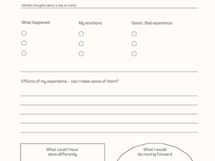 Daily Reflection Worksheet