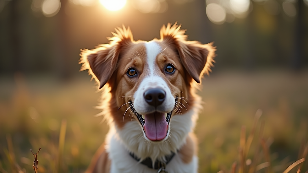 Nahaufnahme eines Hundes, der vorsichtig aufsteht