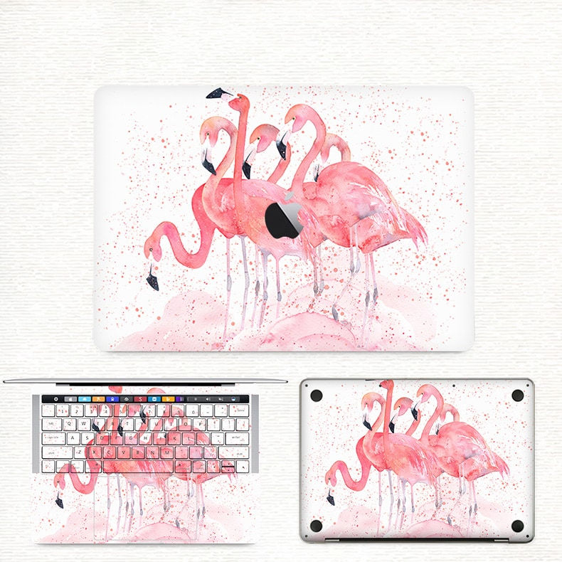 apple macbook pro air retina touchbar 11 12 13 15 inch decal skin sticker flamingo