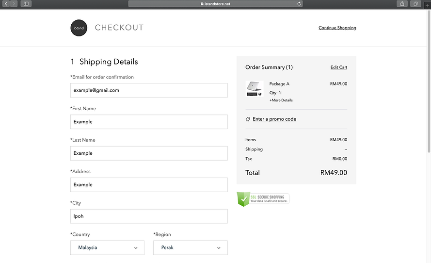 iStand store ordering process