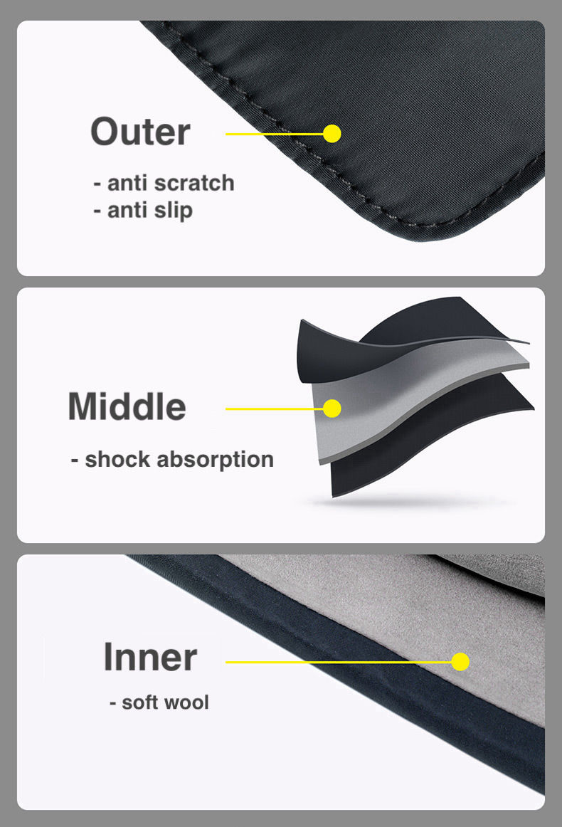 Thumbnail: apple macbook air pro retina touchbar m1 11 12 13 14 15 16 inch laptop notebook sleeve bag multi pocket purpose use