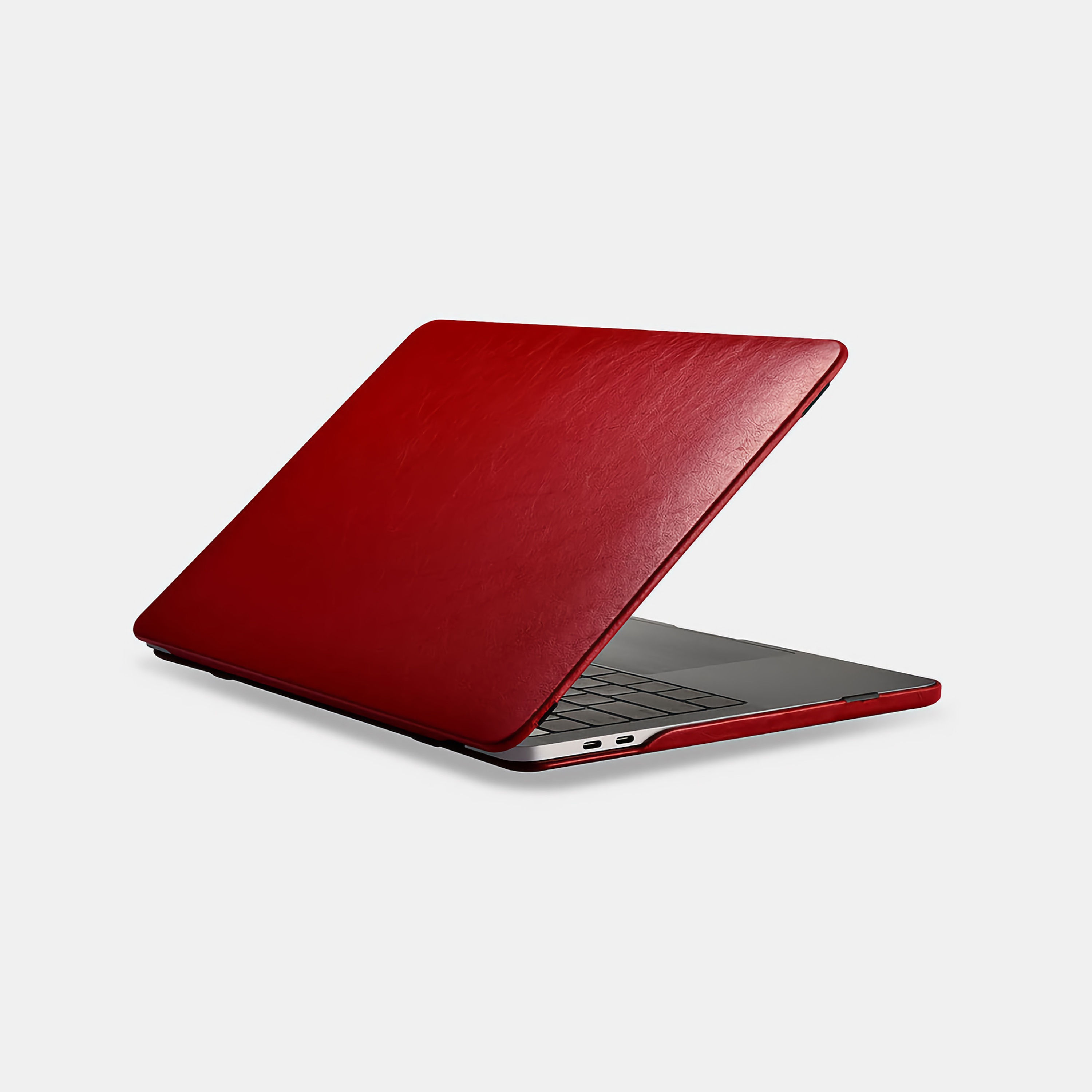 apple macbook air pro retina touchbar 11 12 13 14 15 16 inch red premium high grade microfibre leather case cover protector