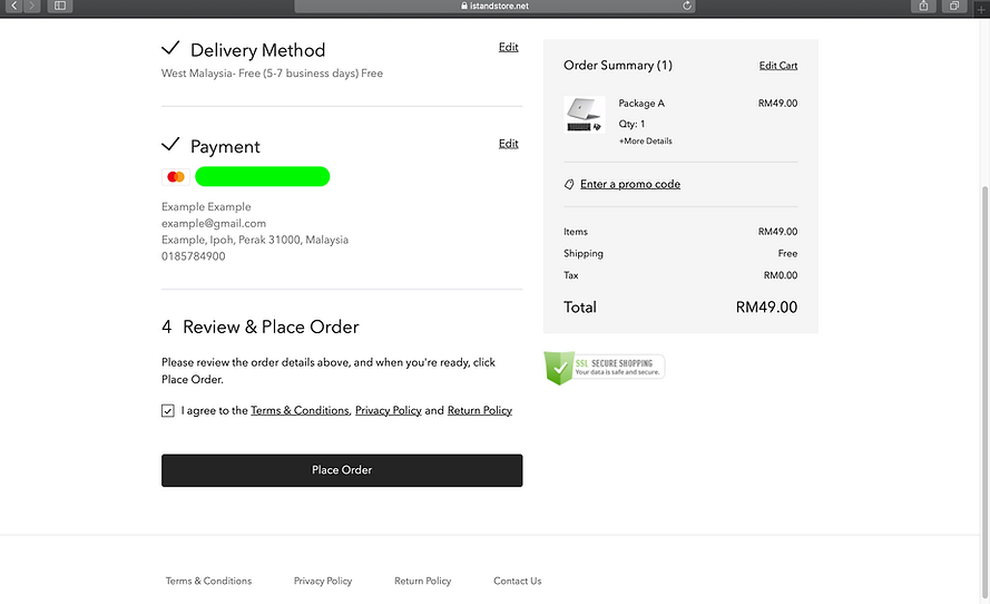 iStand store ordering process