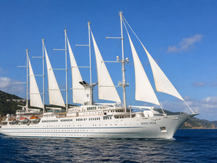 Small cruise ships sailing the oceans