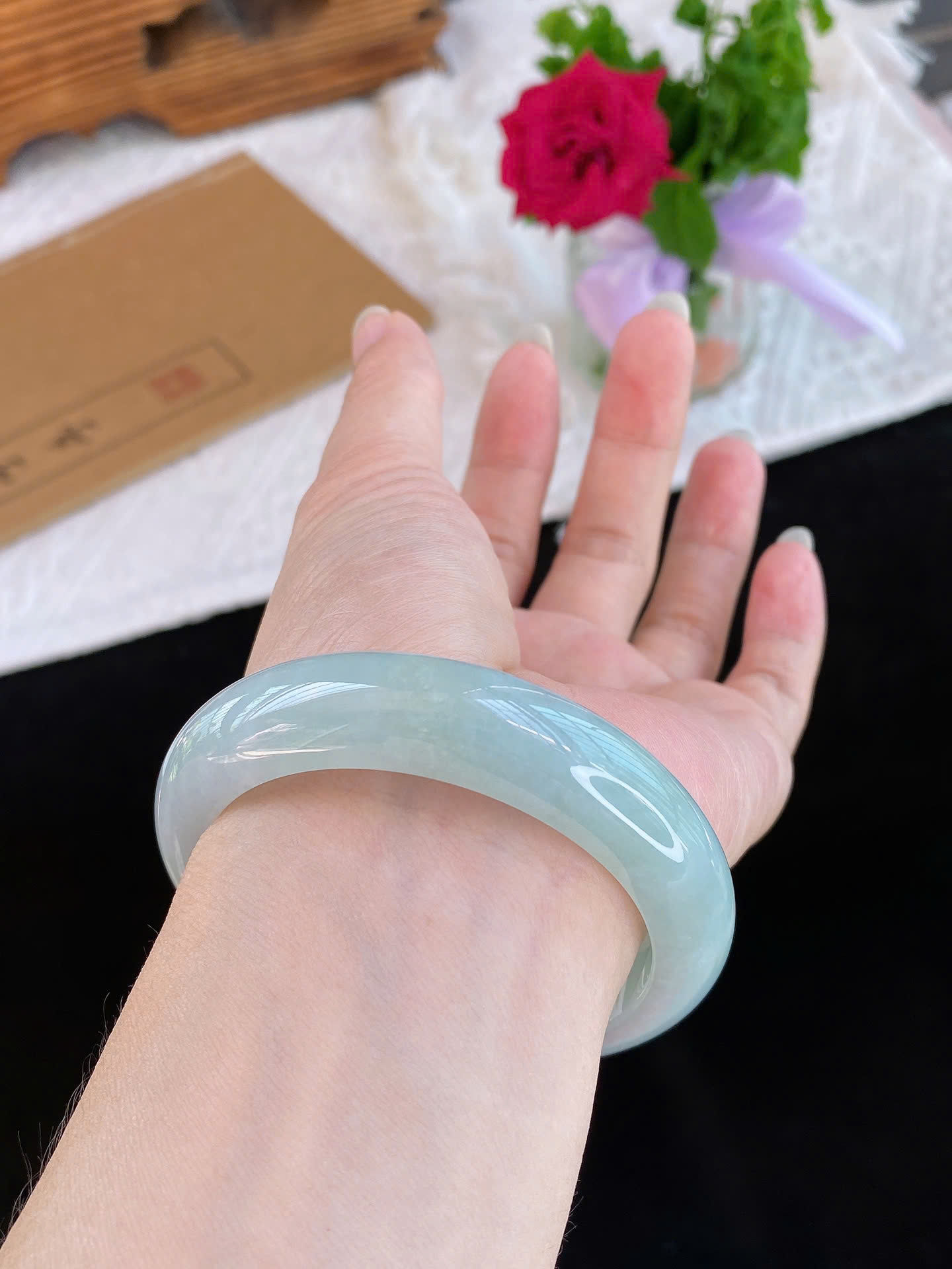 Vòng ngọc Myanmar Jadeite A ni 54.1