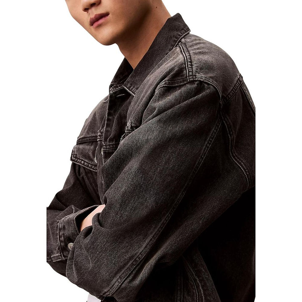 Thumbnail: Black Cotton Denim Jacket