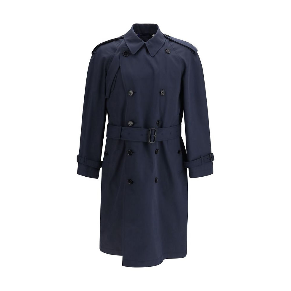 Thumbnail: Blue Polyester Trench Coat