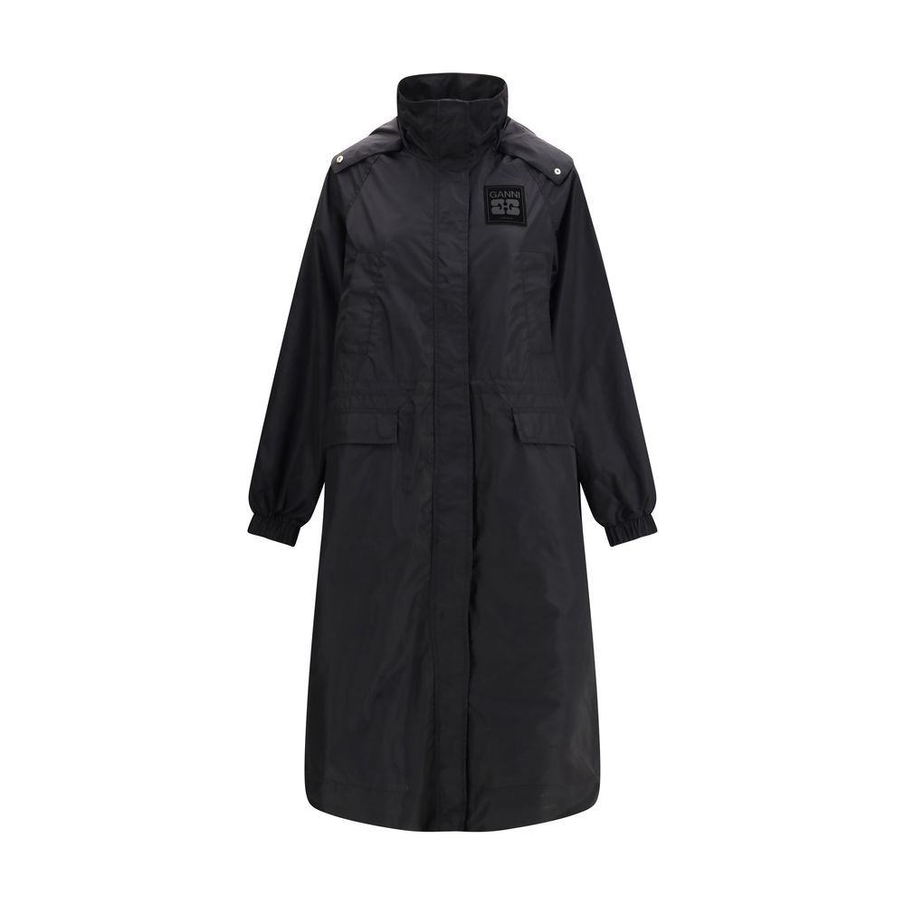 Black Nylon Coat