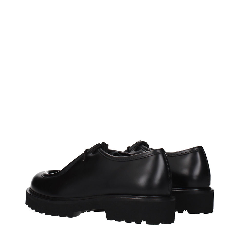 Thumbnail: Black Leather Oxfords And Derbies