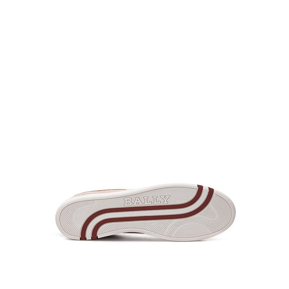 Thumbnail: Pink Leather Low Top Sneakers