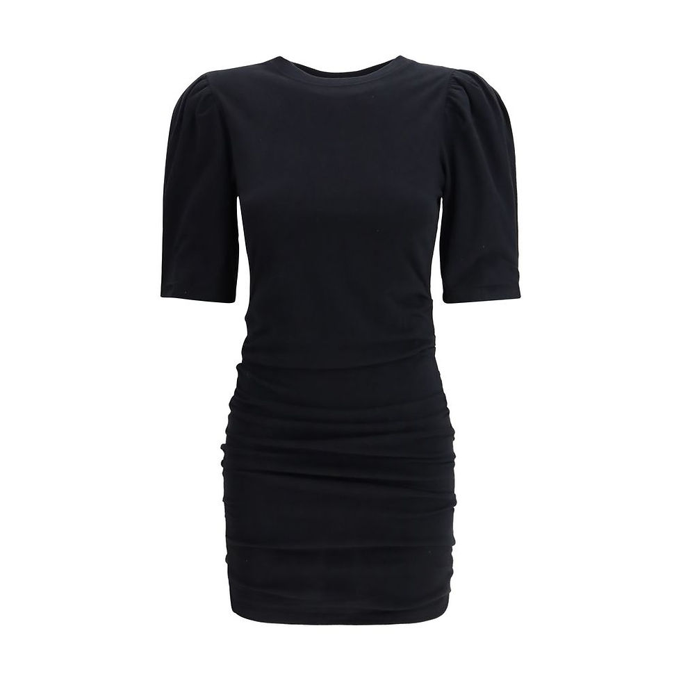 Thumbnail: Black Cotton Casual Dress