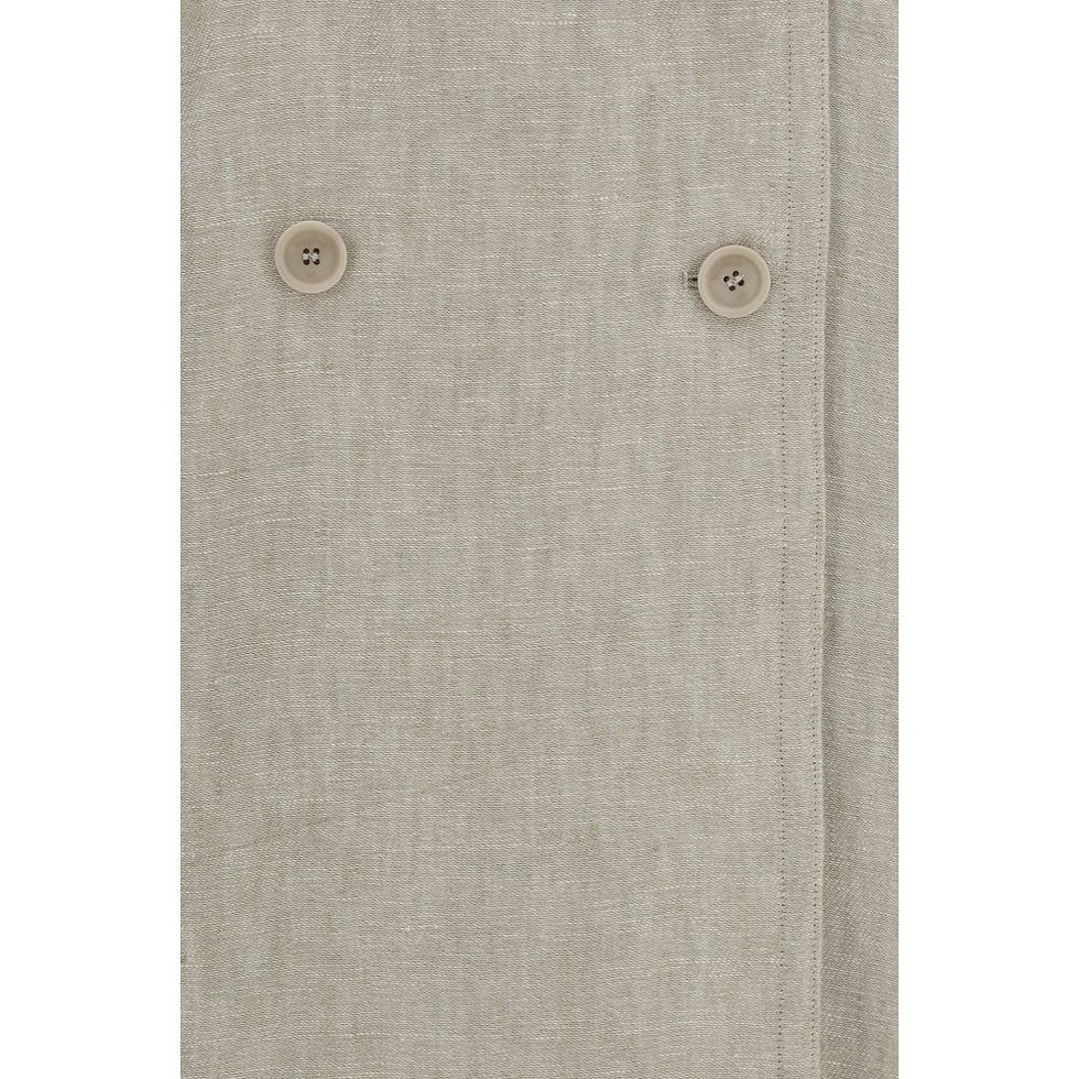 Thumbnail: Brown Linen Trench Coat