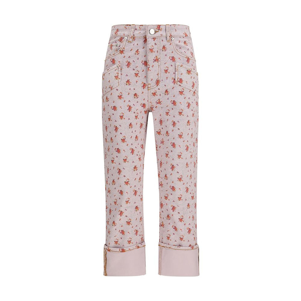 Thumbnail: Multicolor Cotton Cropped Pants