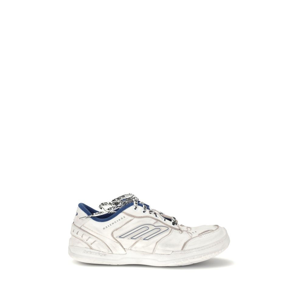Gray Leather Athletic Sneakers