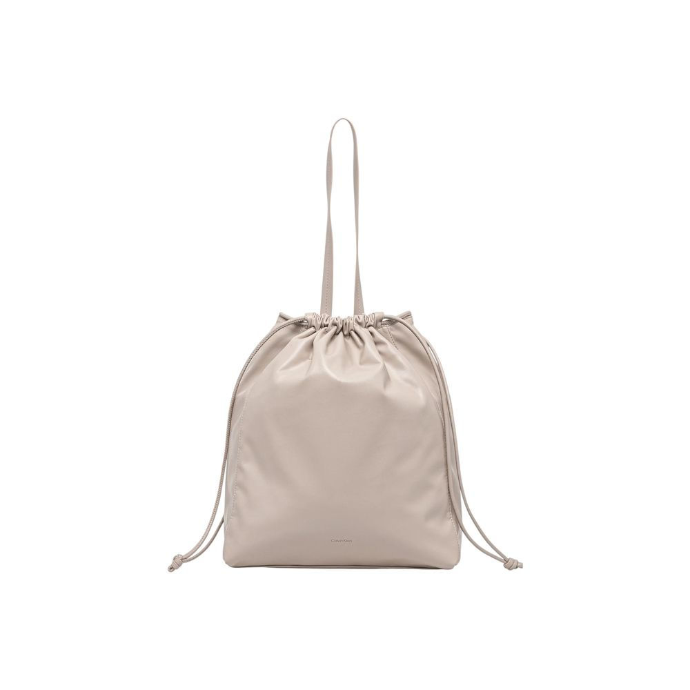 Beige Polyethylene Handbag