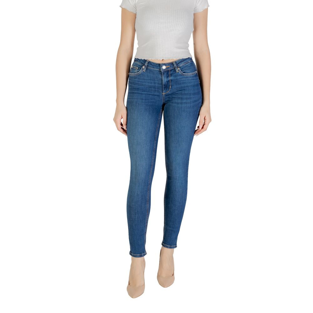 Blue Cotton Skinny Jeans