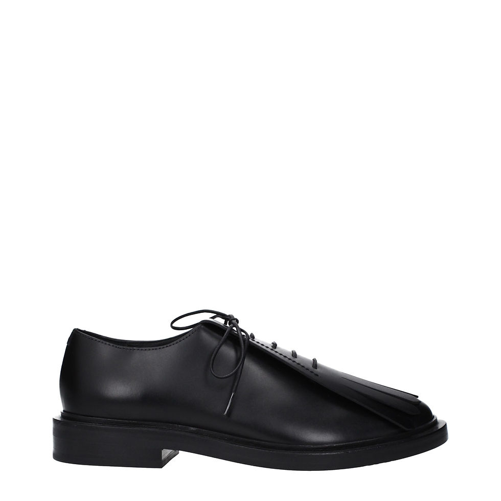 Thumbnail: Black Leather Oxfords And Derbies