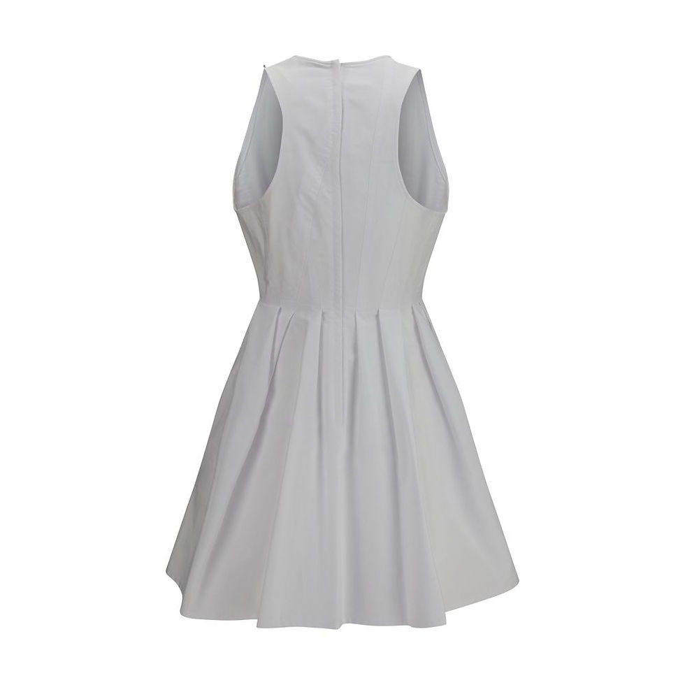 Thumbnail: White Cotton Casual Dress